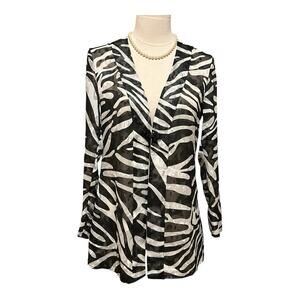 Additions by Chicos, Zebra Print Women's Jacket, Size 0